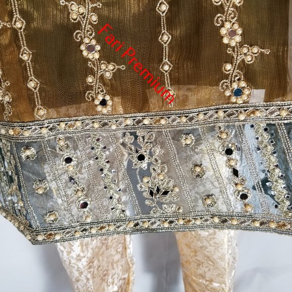 XL NEW Pakistani Tawakkal Fancy Embroidered Masuri Banarsi Shalwar Kameez XL/47 - Picture 5 of 16